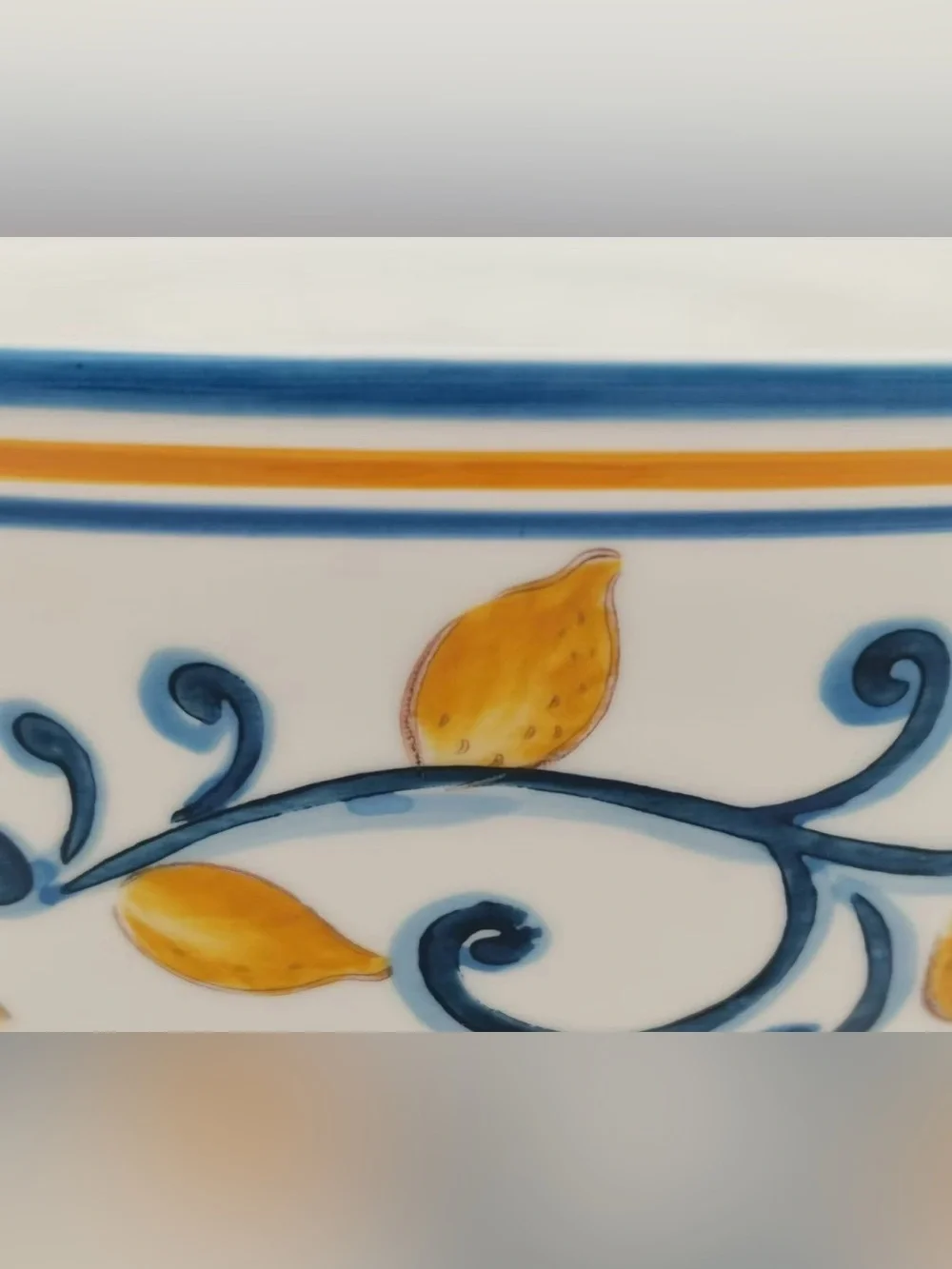 Target Muchoise Ceramic Decorative Bowl White/Blue/Yellow NWOT